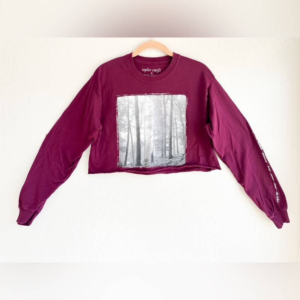 Taylor Swift Folklore In the Trees Crop Long Sleeve Women’s Top - Medium